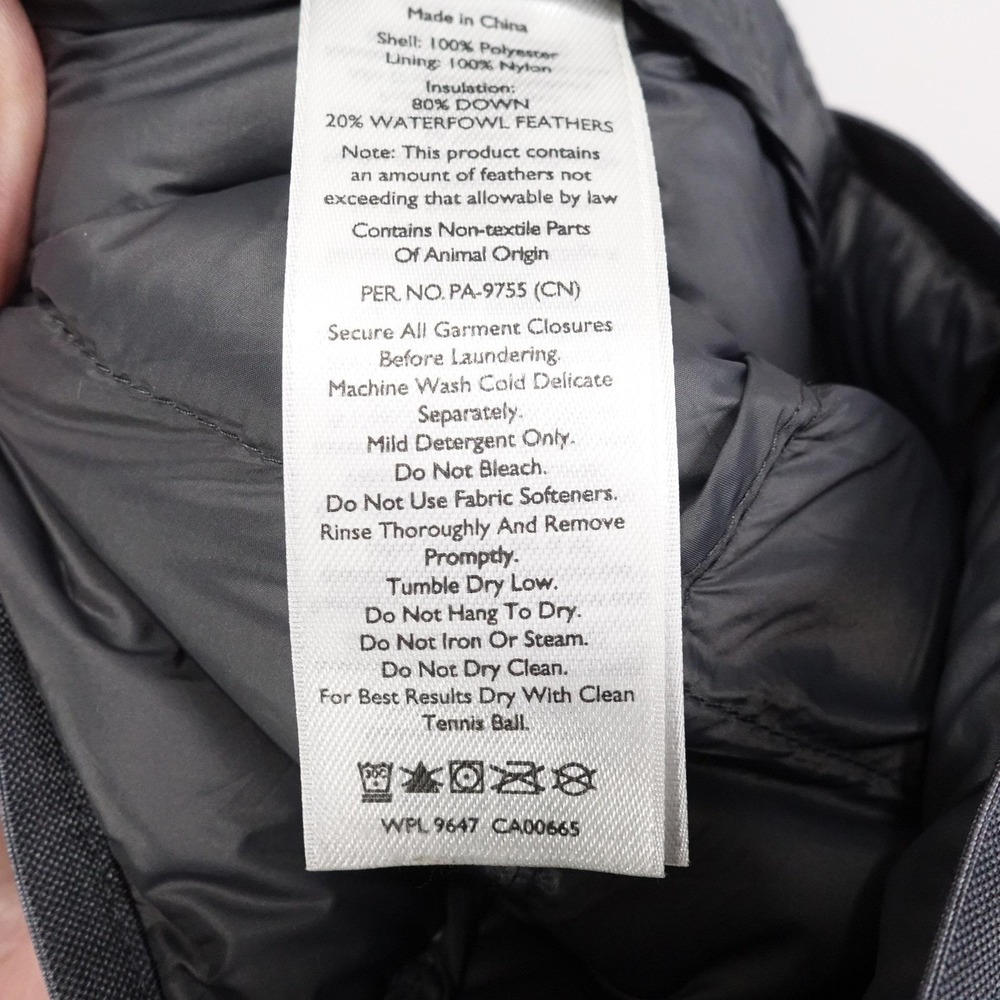 Eddie Bauer Jacket Mens Small Gray EB650 Down Puffer Full Zip Lightweight - Picture 9 of 10